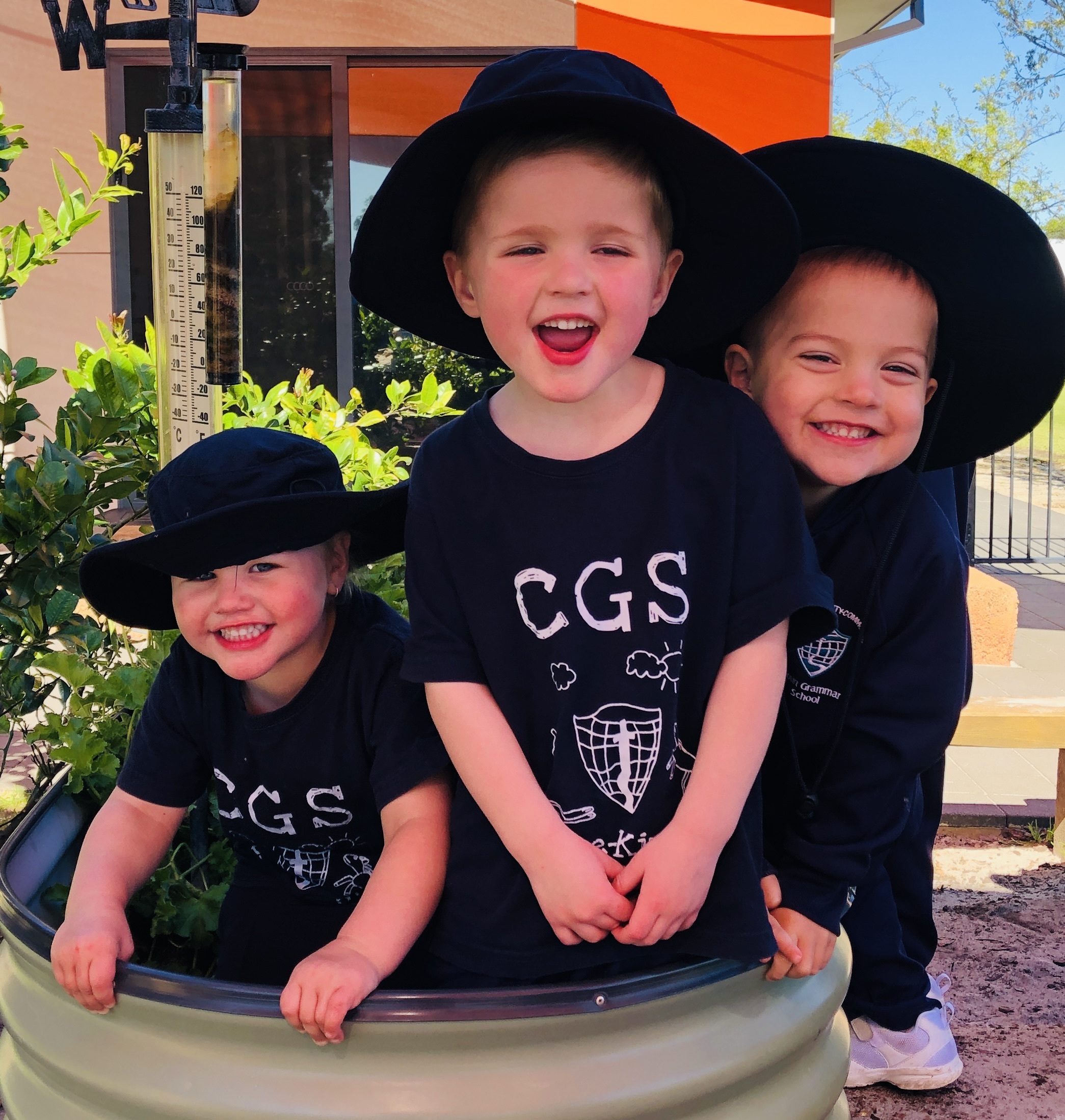 Early Learning students outdoors