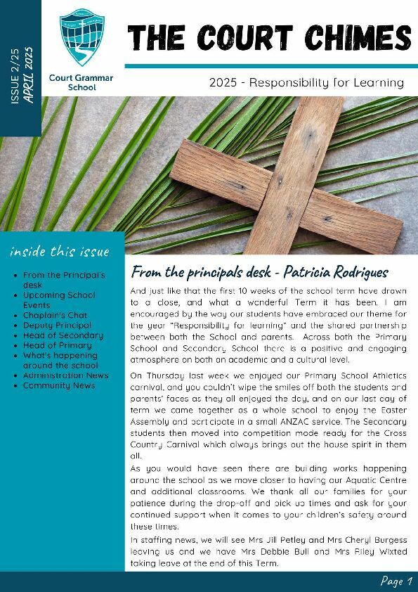 The Court Chimes Newsletter - 2/2025 cover